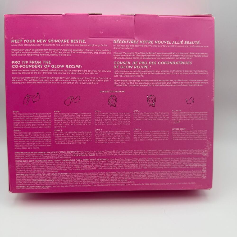 Glow Recipe x beautyblender Watermelon Glow Gift Set NIB - Picture 3 of 4